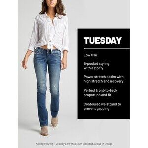 Silver Jeans Tuesday Low Rise Bootcut Womens Sz W30 L35 Western Denim Y2K Grunge